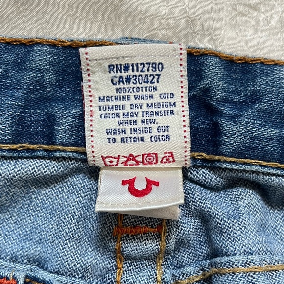 TRUE RELIGION Y2K Joey Twisted Flare Low-Rise Distressed Jeans - Picture 7 of 8